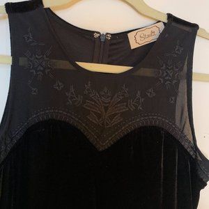 STARLING Strapless Velvet Lacy Dress